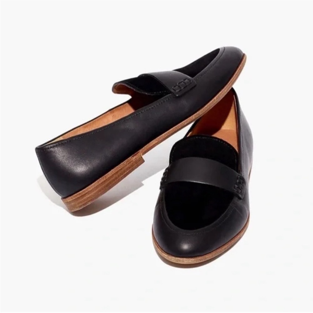 Madewell Alex Black Loafer in Leather and Suede size 7.5